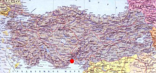 мерсин на карте Турции