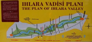 Долина Ихлара на карте Каппадокии Турция