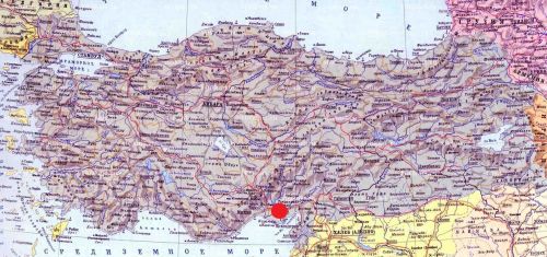 Адана на карте Турции