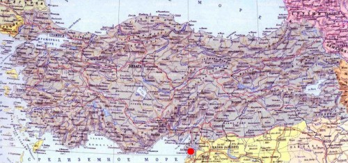 добраться до Антакьи / Хатая на карте Турции