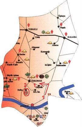 Монастырь Белха на карте Каппадокии