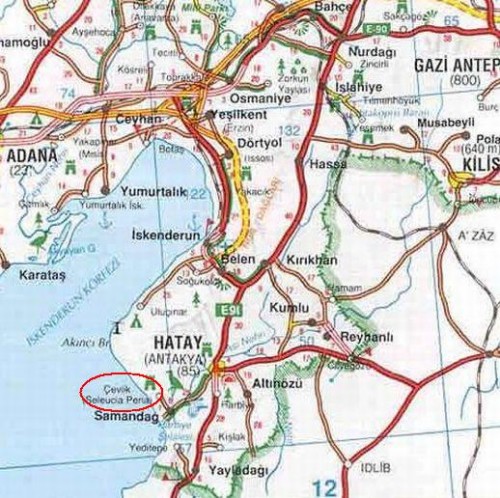 Чевлик на карте Турции