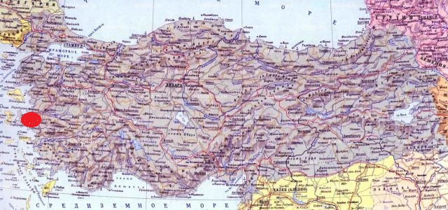 Измир на карте Турции