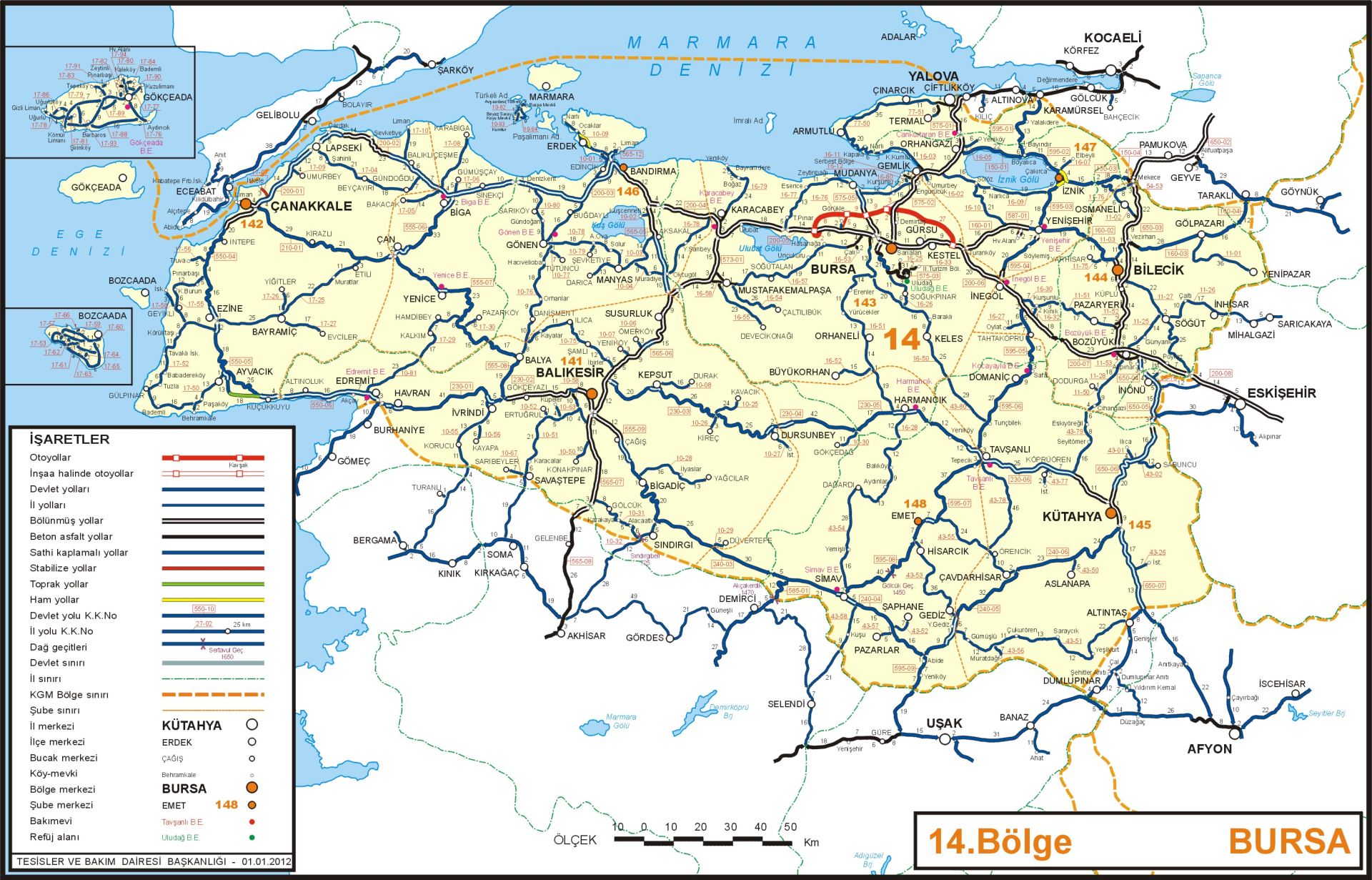 Бурса иль на карте районов Турции