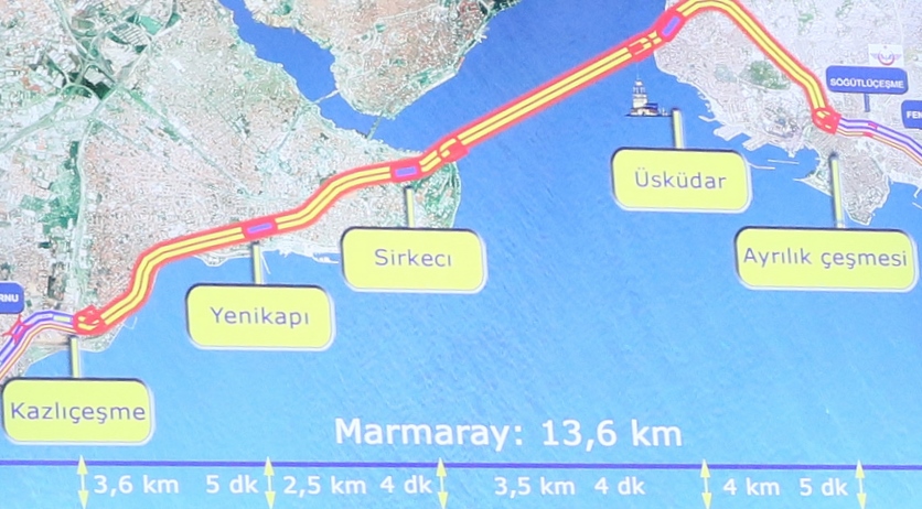 схема Мармарай в Стамбуле