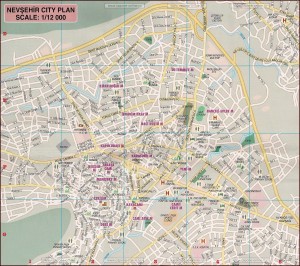 карта города Невшехир Каппадокия Турция